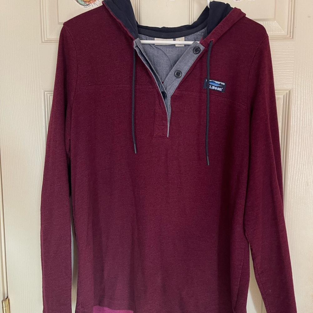 LLbean button up hoodie